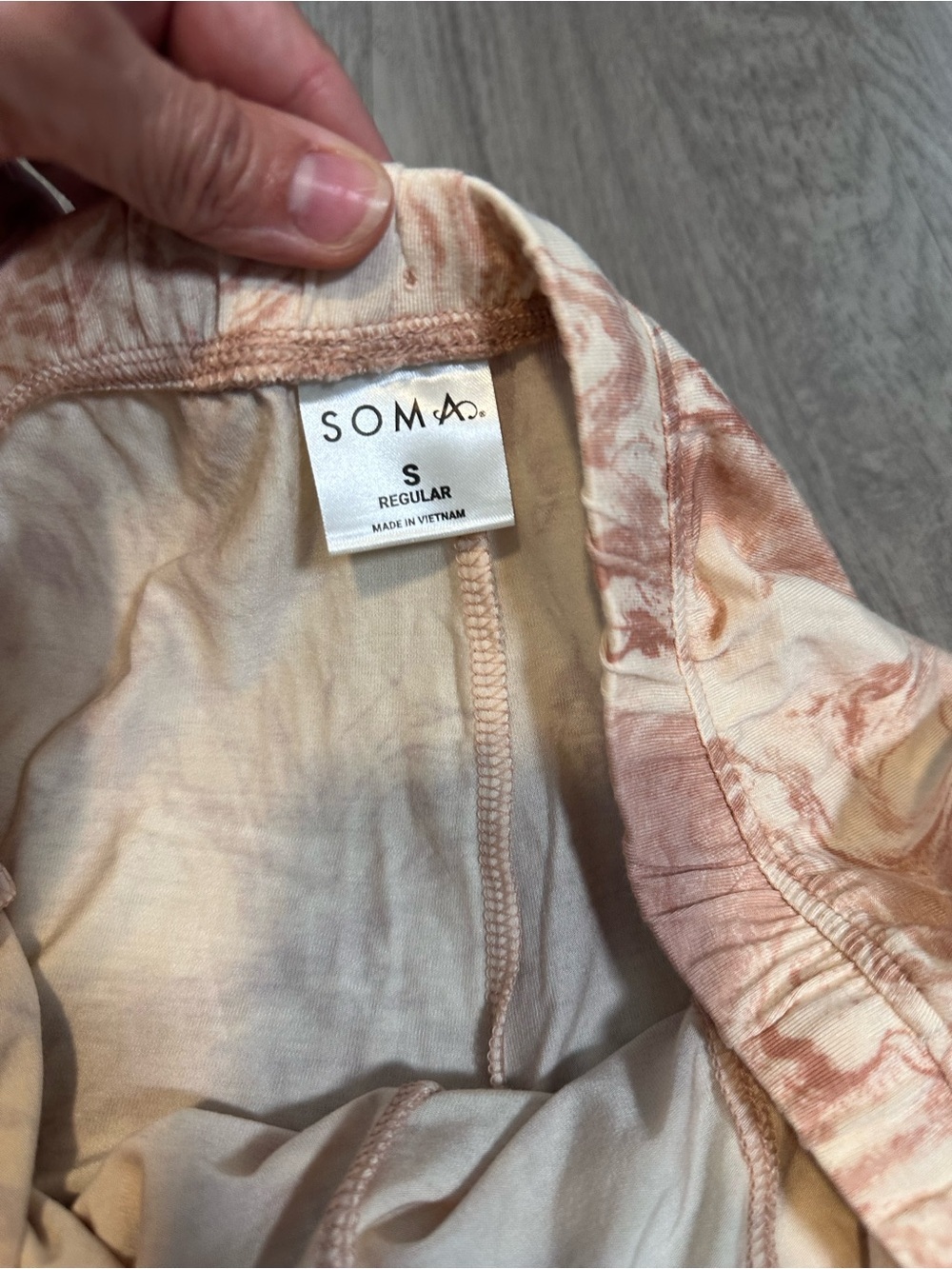 Soma Cool Nights PJ Pajama Pants Sz S pink and cream - Picture 2 of 5